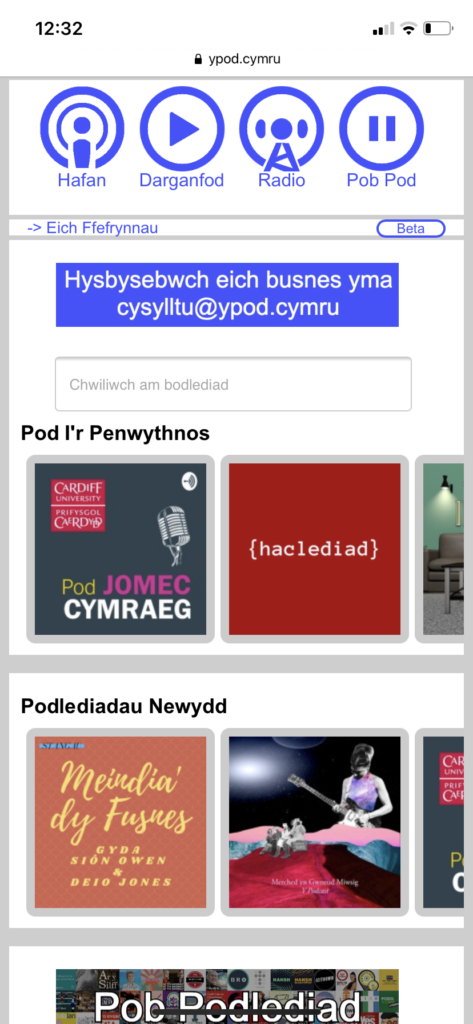 Welsh language podcast service Y Pod